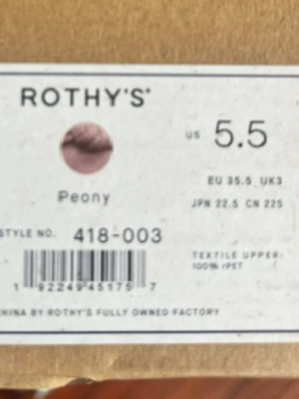 Rothy's The Knot Peony 5.5 - Picture 2 of 5